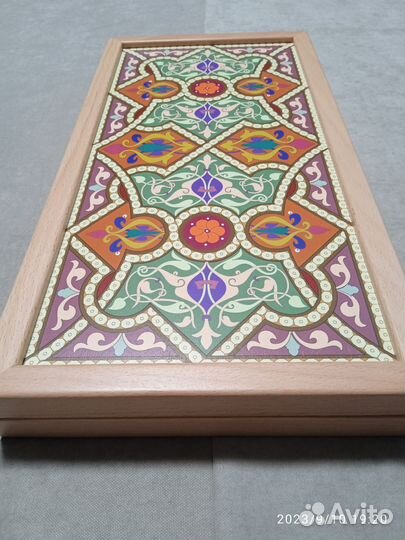 Нарды печать Восточные, бук, средние