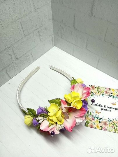 Ободок для волос ручной работы