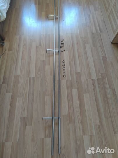 Карниз для штор двухрядный металлический