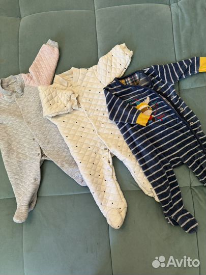 Пакет одежды(Комбинезоны, слипы 62-68-74)
