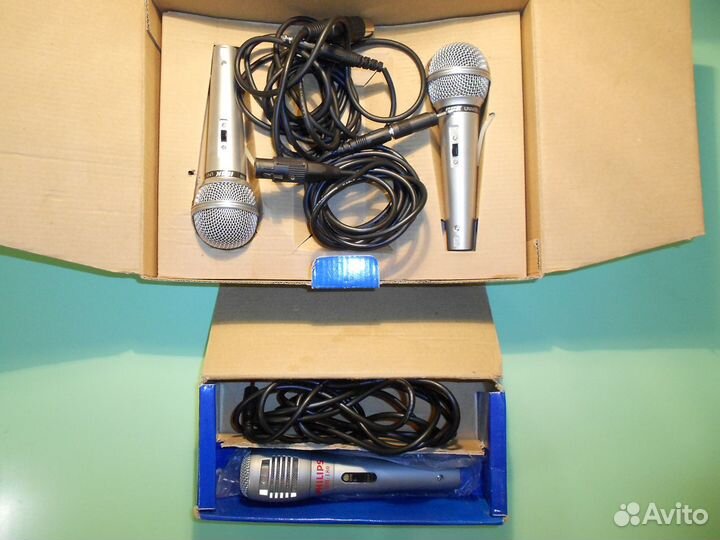 Микрофоны BBK DM-998 комплект 2шт и Philips DM-180