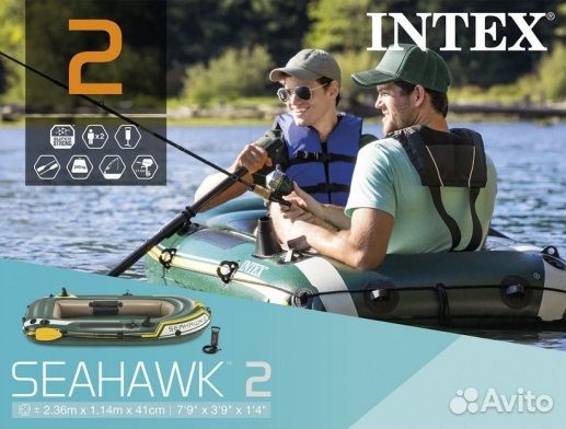 Надувная лодка Intex Seahawk 2 Set