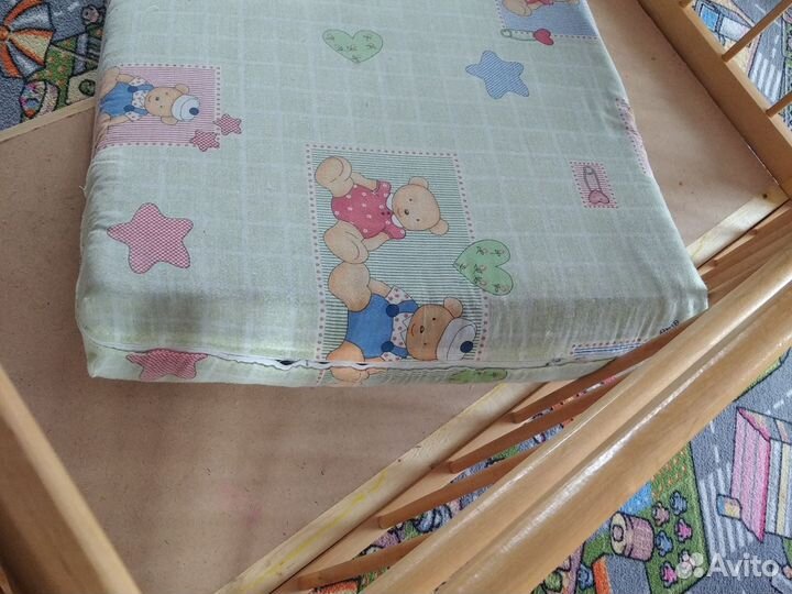 Детская кровать + матрац разборный