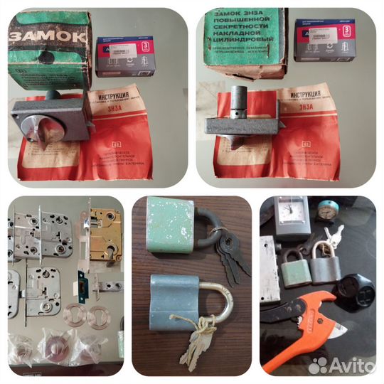 Замки навесные СССР, защёлка, ножницы