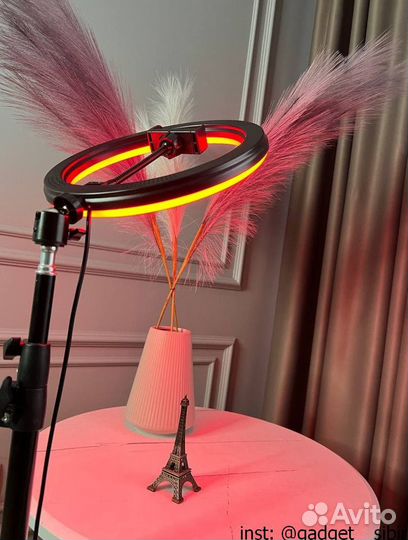Кольцевая селфи лампа 26см цветная