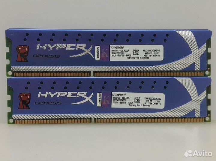 DDR3 8GB(4GBx2) 1600MHz Kingston HyperX Genesis б