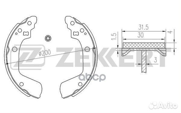 Колодки тормозные BK4151 Zekkert