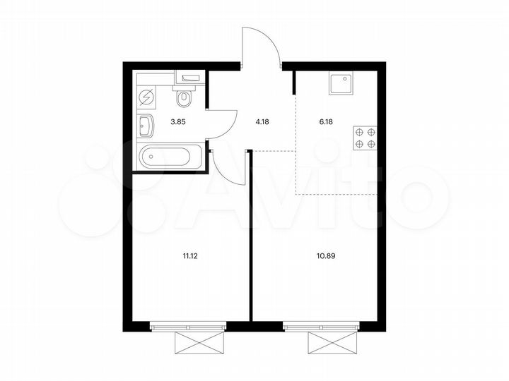 2-к. квартира, 36,2 м², 26/33 эт.