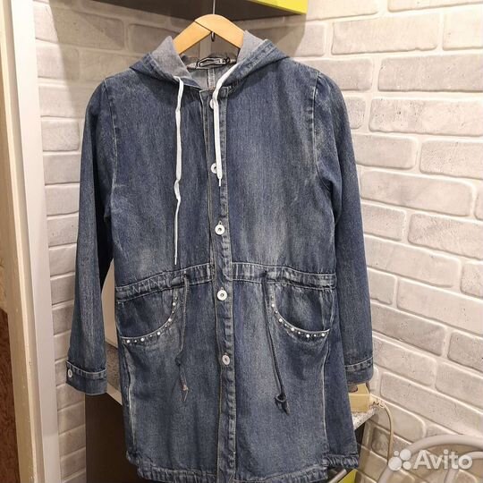 Джинсовый плащ