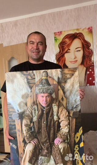 Потрет по фото / картина на холсте на заказ