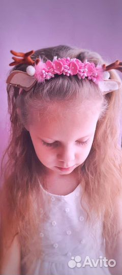 Ободок оленьи рожки для фотосессий