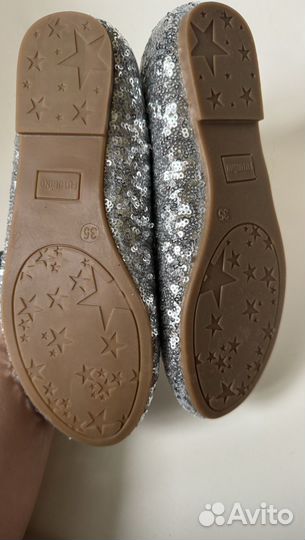 Балетки блестящие futurino 35