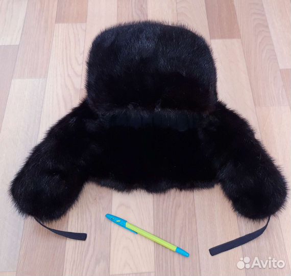 Норковая мужская шапка ушанка