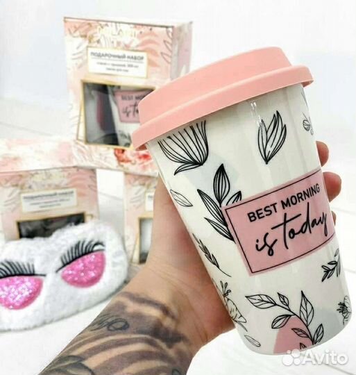 Подарочный набор кружка + маска для сна