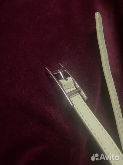 Ремень женский тонкий. цвет салатоыый