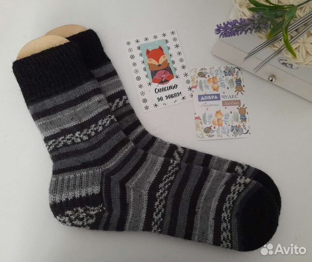 Вязаные носки ручная работа