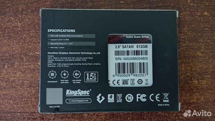 SSD 512gb SATA новые
