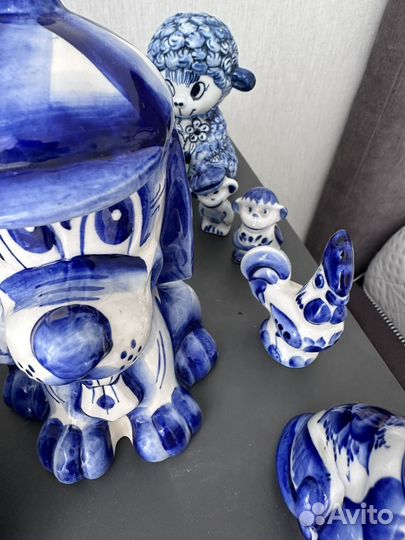 Фигурки гжель, разные