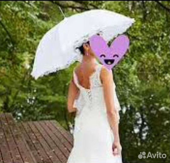 Зонт-трость свадебный. Аренда