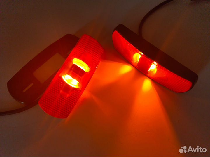 Фонари габаритные 24в желтые с рамкой