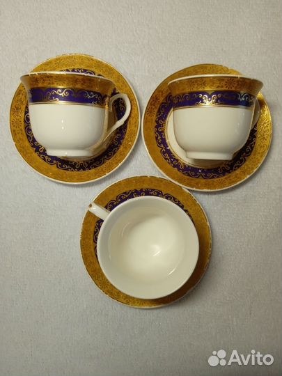 Чайные чашки и блюдца фарфор