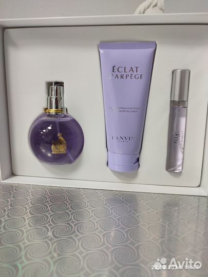 Набор парфюм + крем женский Ланвин Эклат