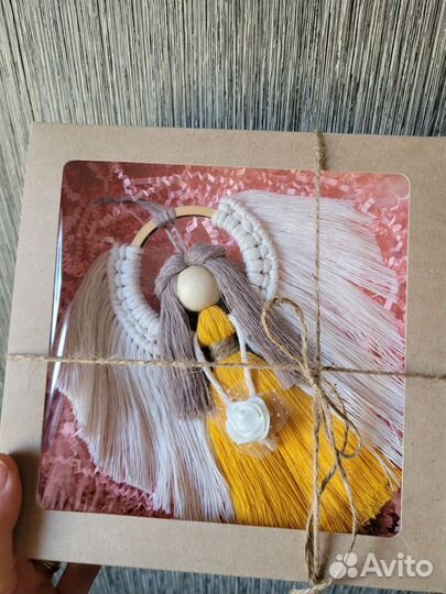 Подарки макраме ангел