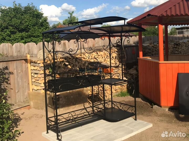 Мангал с крышей