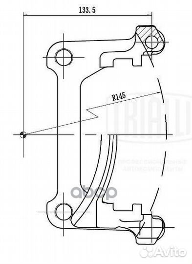 Скоба суппорта зад. VW Transporter T5 (03)