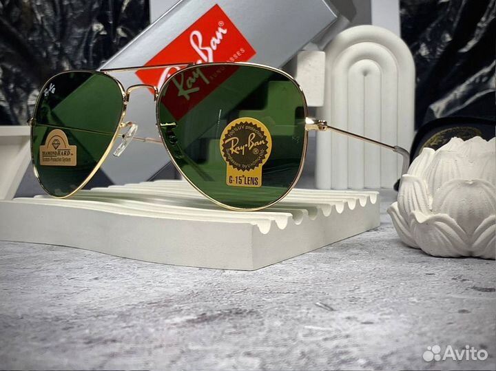 Очки Ray Ban Aviator с комплектом