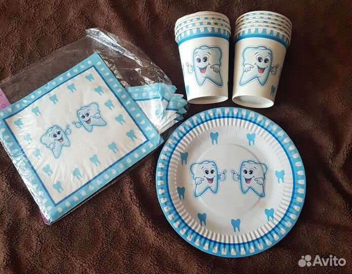 Набор одноразовой посуды маквин,миньон, первый зуб