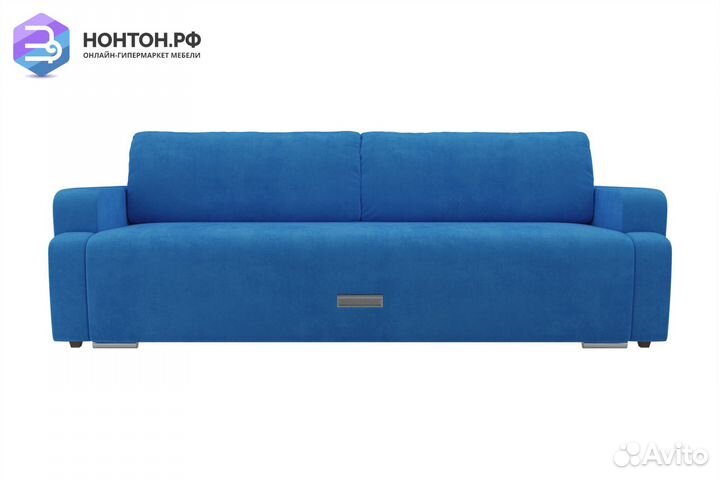 Диван еврокнижка Ника велюр голубой