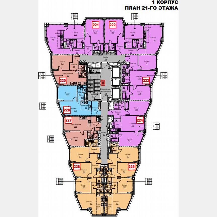 4-к. квартира, 85,1 м², 21/24 эт.
