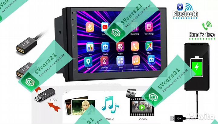 Магнитола память 2 Гб Андроид Android