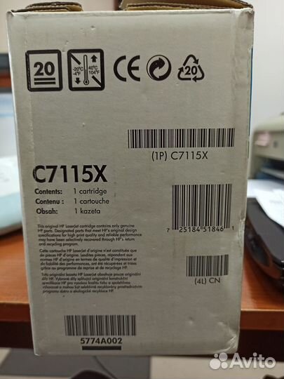 Картридж Hp c7115x 15x Hewlett-Packard LJ 1200 чр