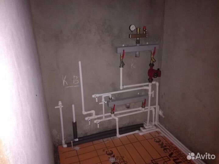 Отопление, водопровод, двери установка