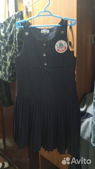 Школьный сарафан синий 152-76-60