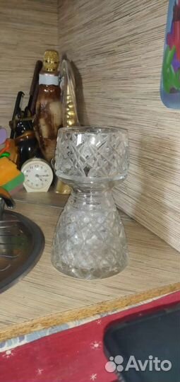 Ваза для цветов хрустальная