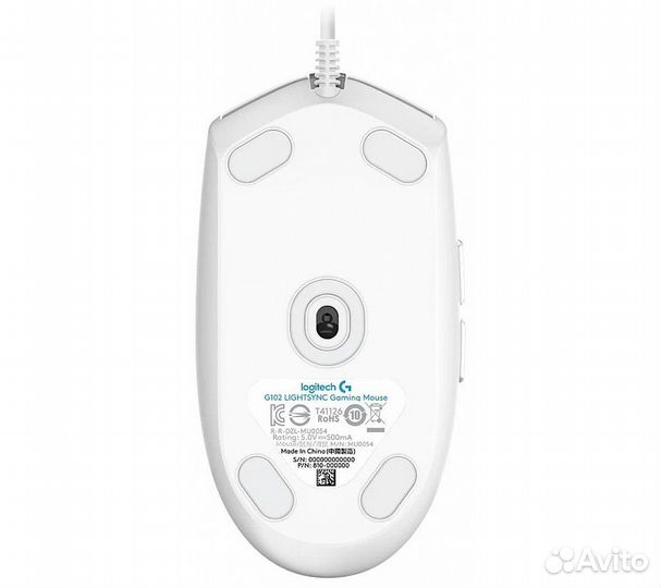 Мышь Logitech G G102 Lightsync, белый