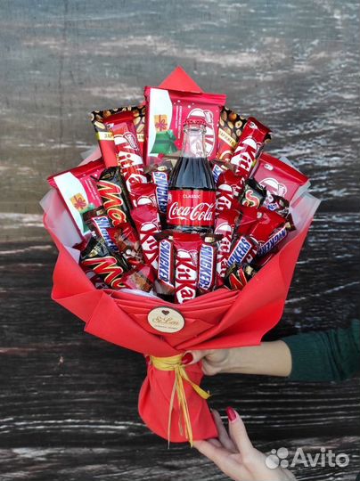 Шоколадный съедобный сладкий букет набор