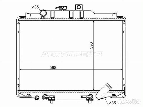 Радиатор hyundai grace 86-93, hyundai porter/H100 86-94, hyundai porter/H100 94, mitsubishi delica