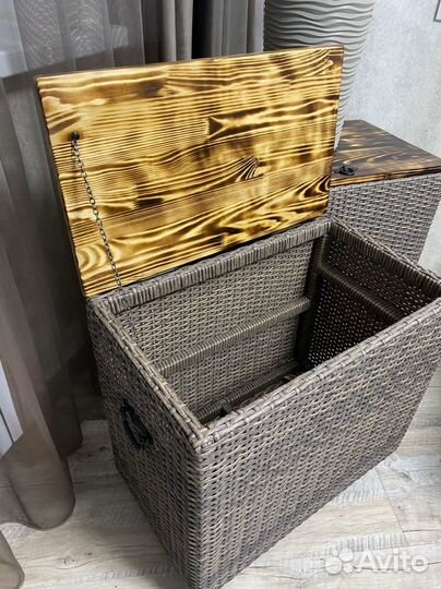 Короб, сундук, корзина плетённая из ротанга