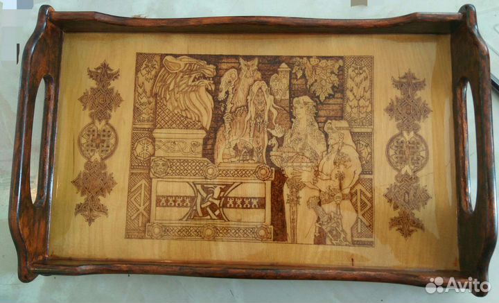 Поднос деревянный