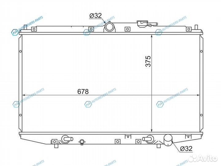 HD0005-TA1 Радиатор honda avancier F23A 2.3 99-03