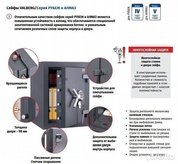 Взломостойкий сейф Valberg рубеж 1685 EL