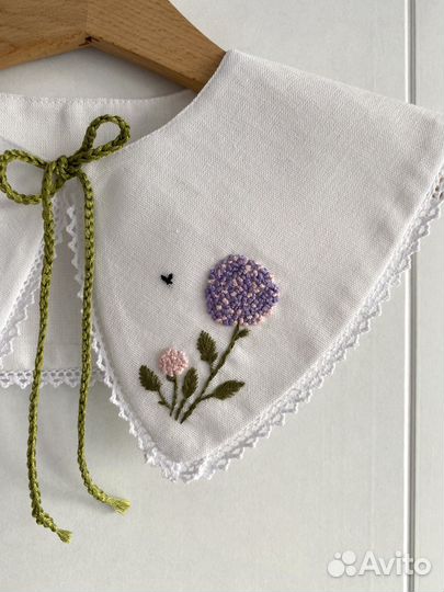 Воротник для девочки с вышивкой