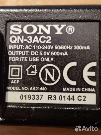 Зарядное устройство, сетевой адаптер sony QN 3AC2