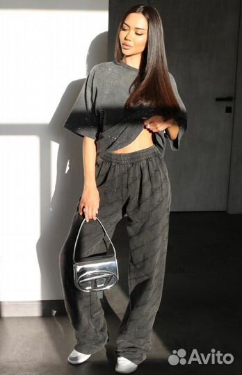 Штаны в стразах Balenciaga