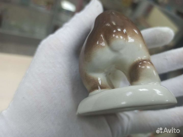 Советская Фарфоровая Статуэтка Бурый Медвежонок