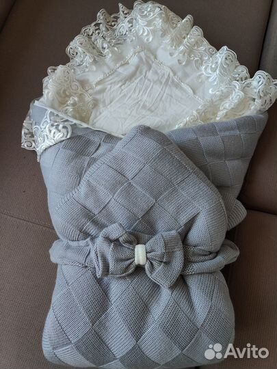 Конверт одеяла на выписку для малыша